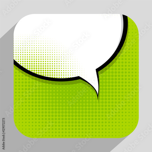 Speech Bubble Pop Art Background On Dot Background Vector Illust