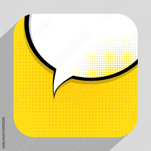 Speech Bubble Pop Art Background On Dot Background Vector Illust