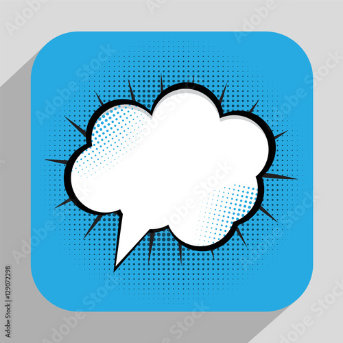 Speech Bubble Pop Art Background On Dot Background Vector Illust