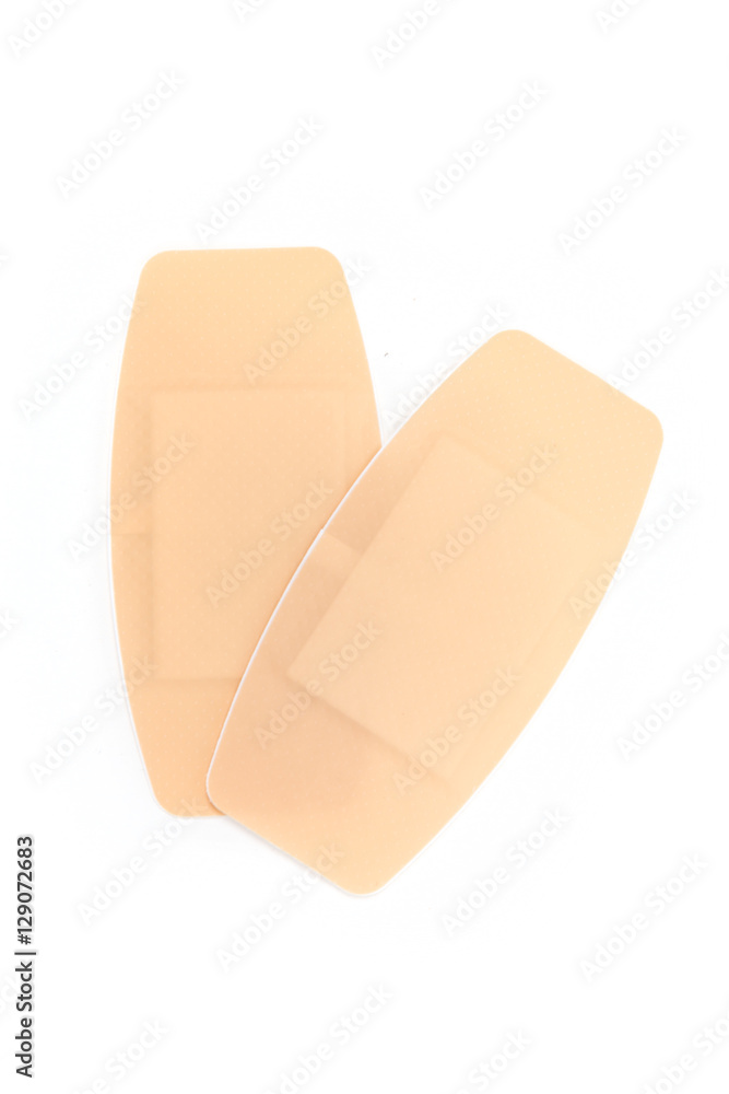 Large sticky bandage isolated on white background Large sticky bandage isolated on white background