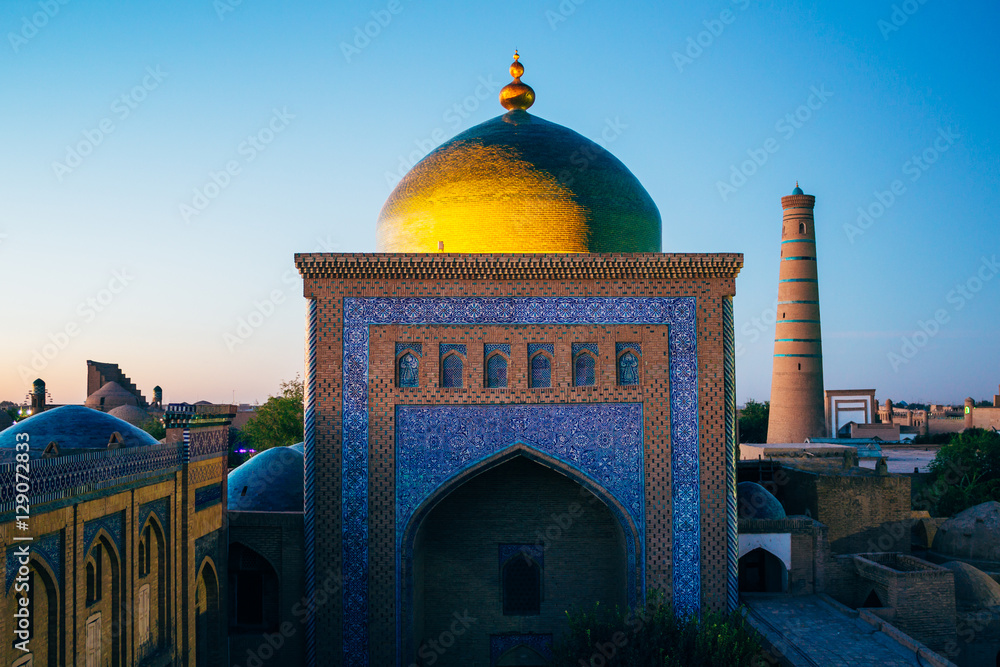 The architecture of Itchan Kala, the walled inner town of the city of