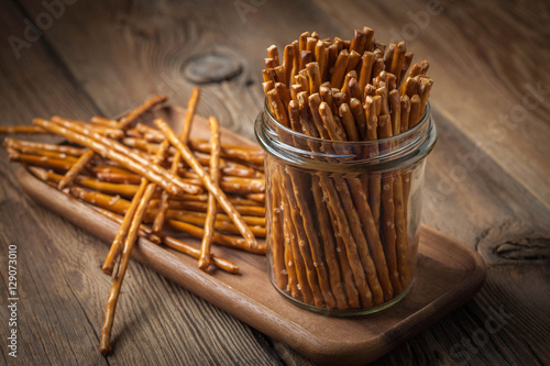 Obraz na płótnie Salty pretzel sticks.