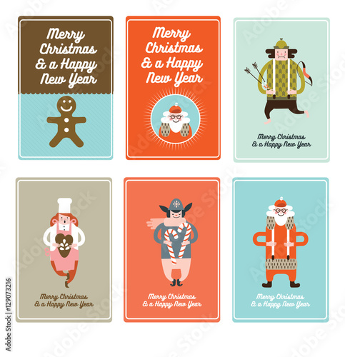 Christmas cards x-mas Santa Claus
