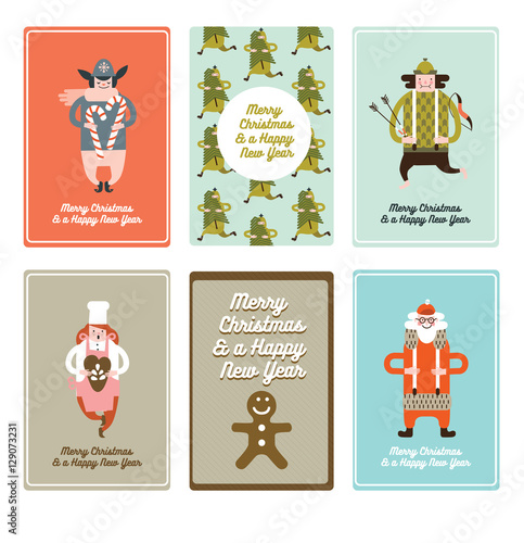 Christmas cards x-mas Santa Claus