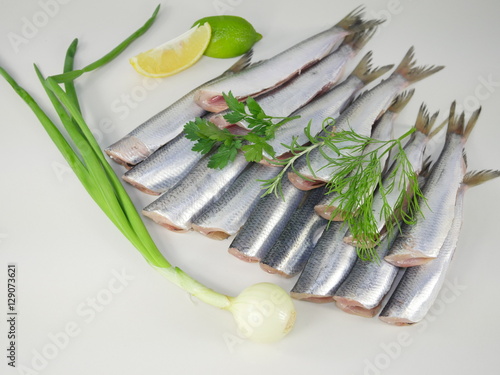 фотографія fresh fishes herrings