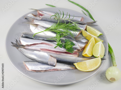 Принти на полотні fresh fishes herrings