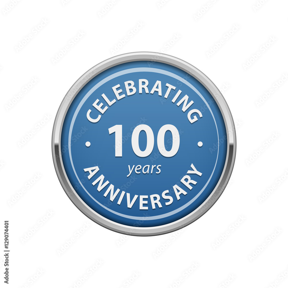 Celebrating anniversary 100 years badge 