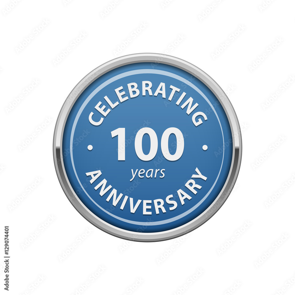 Celebrating anniversary 100 years badge Celebrating anniversary 100 years badge
