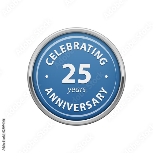 Celebrating anniversary 25 years badge