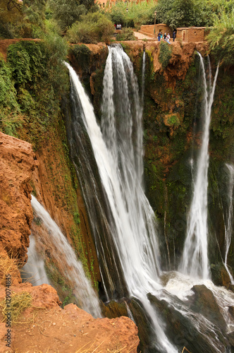 Fototapeta Naklejka Na Ścianę i Meble -  Ouzoud Waterfalls located in the Grand Atlas village of Tanaghmeilt, in the Azilal province in Morocco, Africa