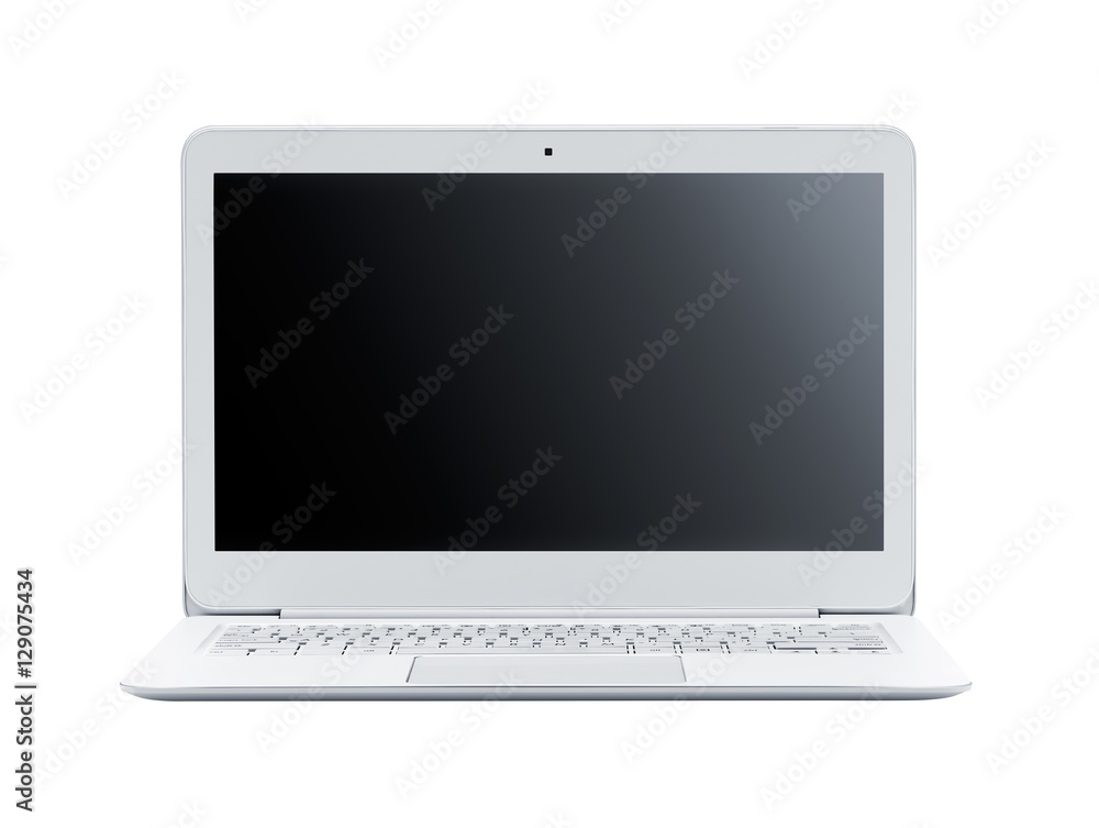 Laptop with blank screen isolated on white background - Clipping path included Laptop with blank screen isolated on white background - Clipping path included