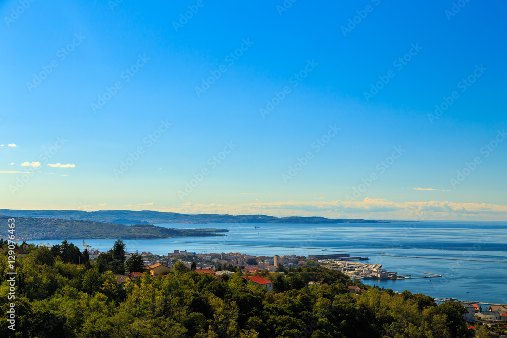 The gulf of trieste in a sunny day
