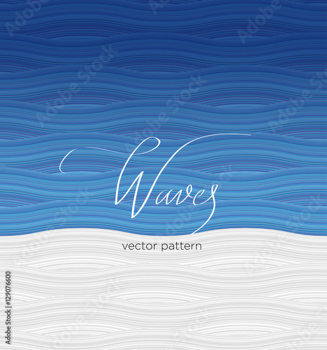 Pattern waves lettering - vector background