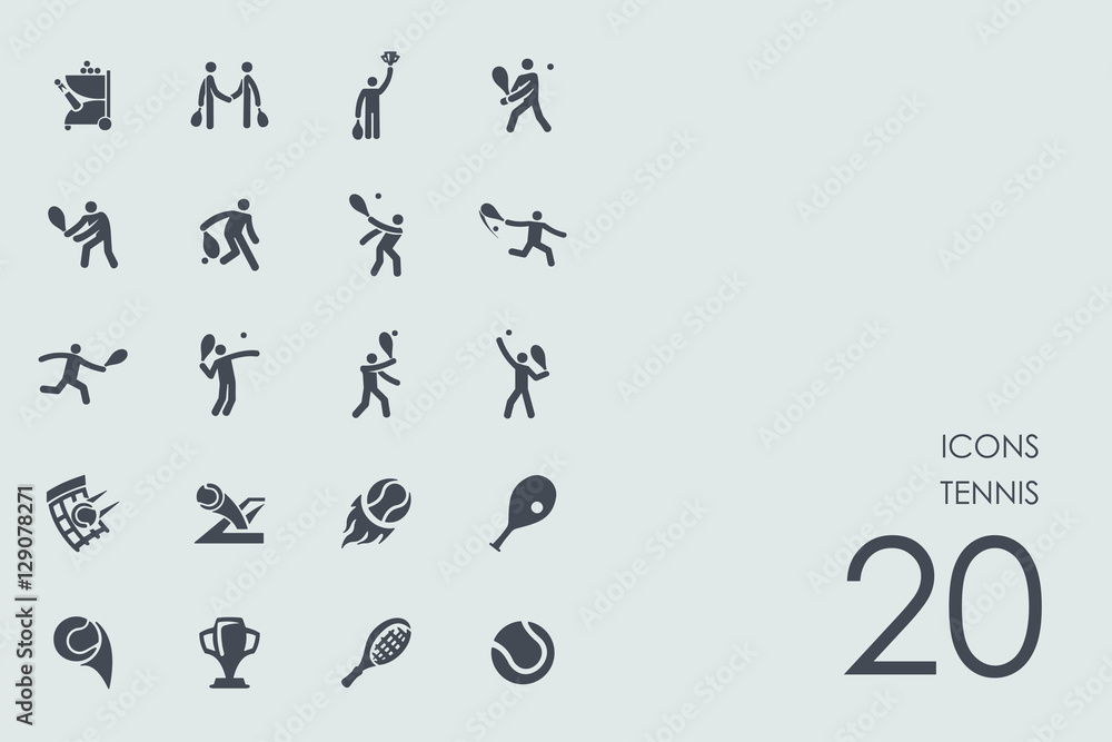 Obraz premium Set of tennis icons