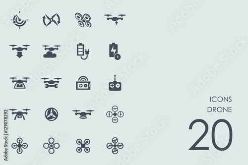 Set of drone icons