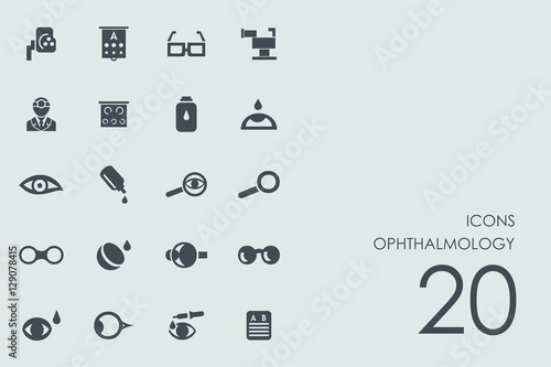 Set of ophthalmology icons