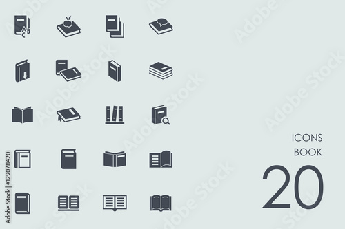 Photos Set of book icons