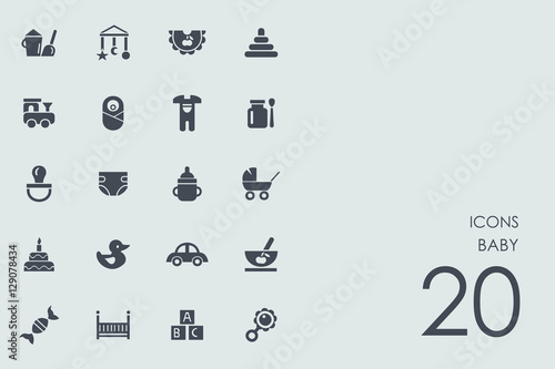 Set of baby icons