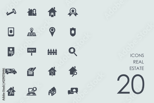 Set of real estate icons
