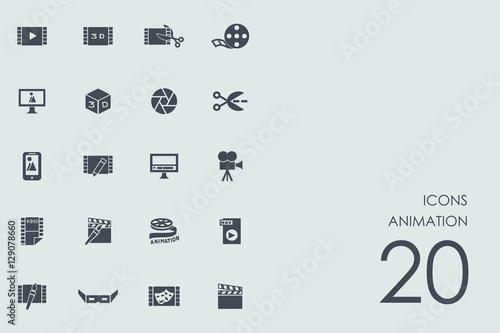 Set of animation icons