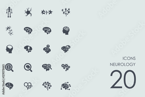 Set of neurology icons