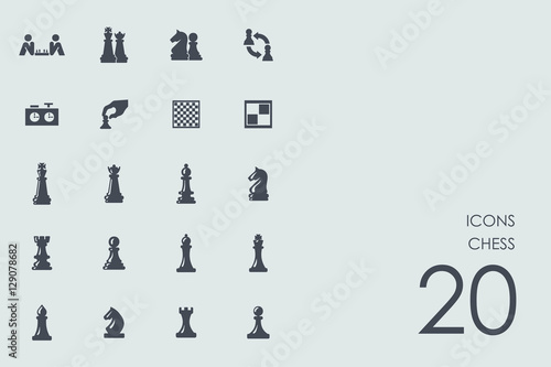 Set of chess icons