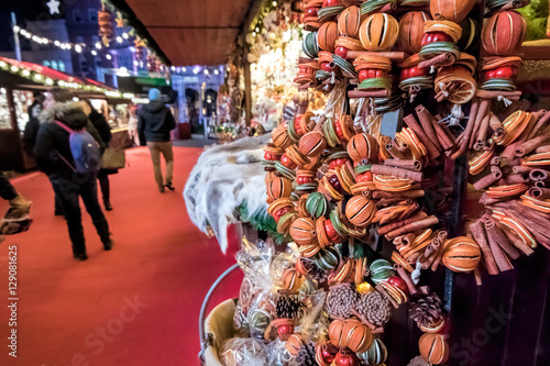 Christmas Market Stall. Traditional Gifts
