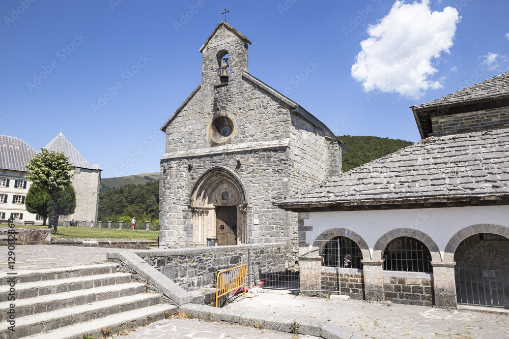 Santiago church in Roncesvalles (Orreaga), Navarra, Spain Santiago church in Roncesvalles (Orreaga), Navarra, Spain