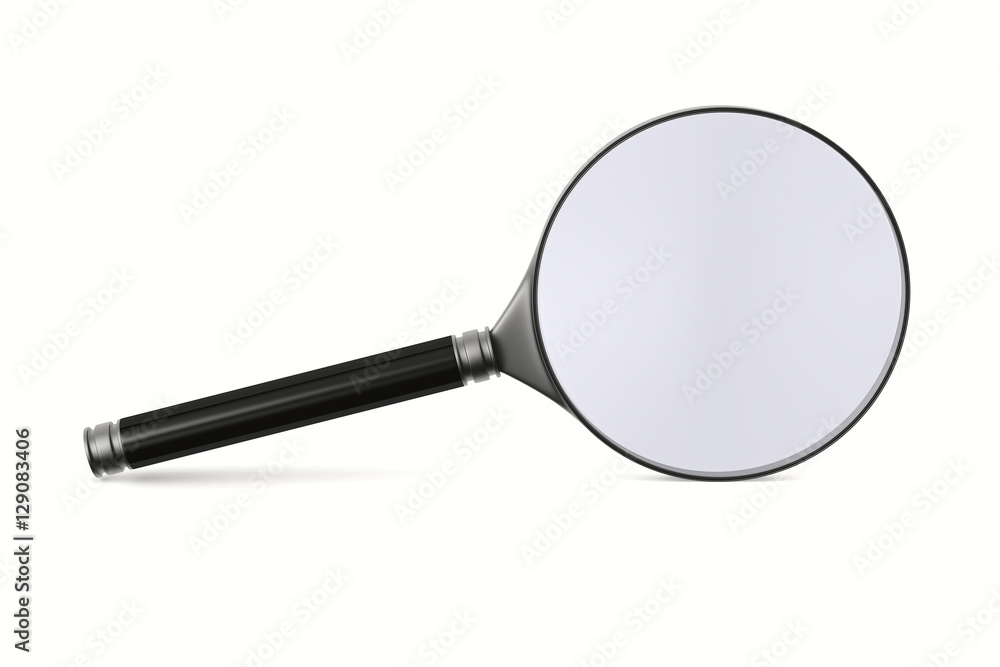 Magnifier on white background. Isolated 3D image Magnifier on white background. Isolated 3D image