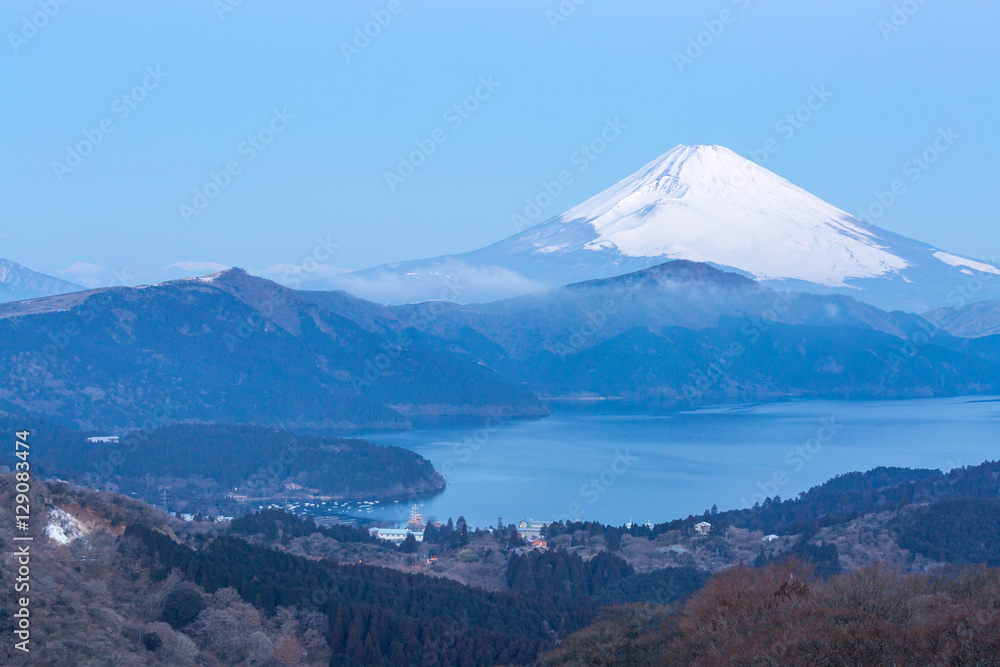 Fuji Mountain Lake Hakone Sunrise