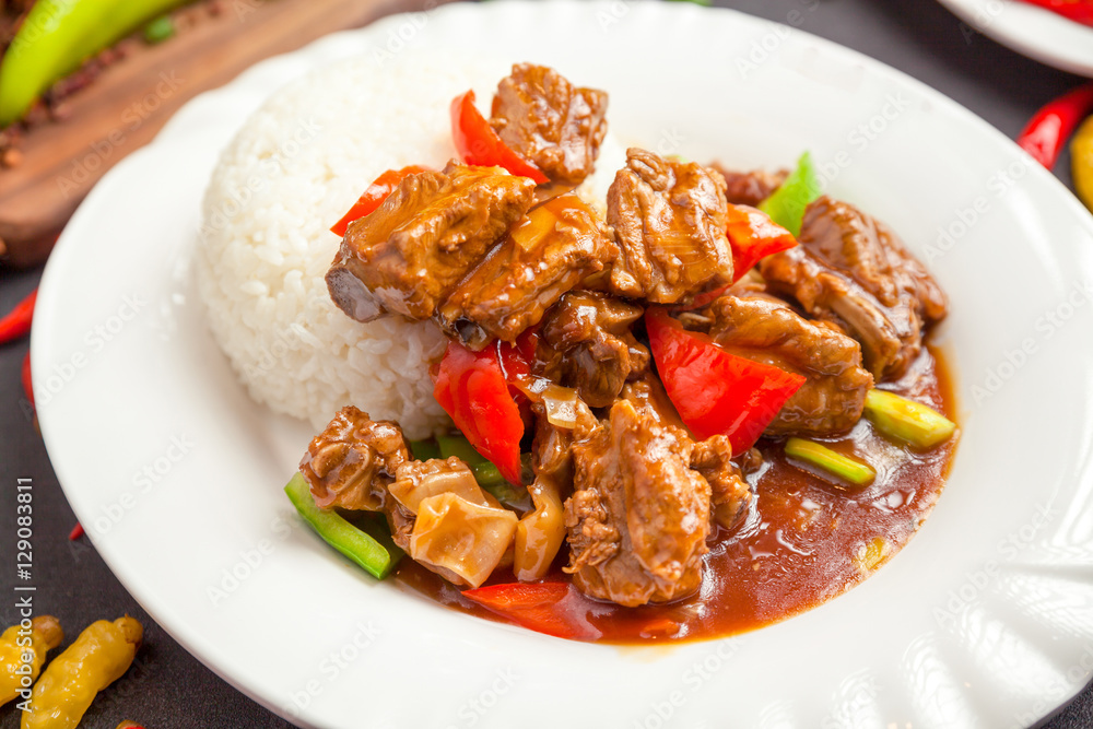 Chinese food, rice Chinese food, rice