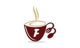Coffee Cup Restaurant Letter F