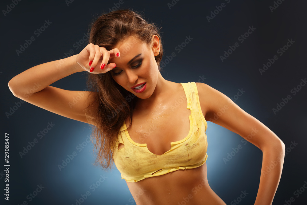 Obraz premium Sensual woman showing body