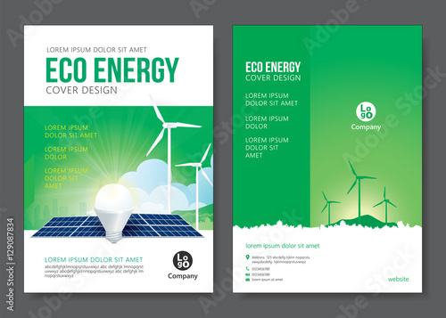 Eco energy cover design. Vector illustration