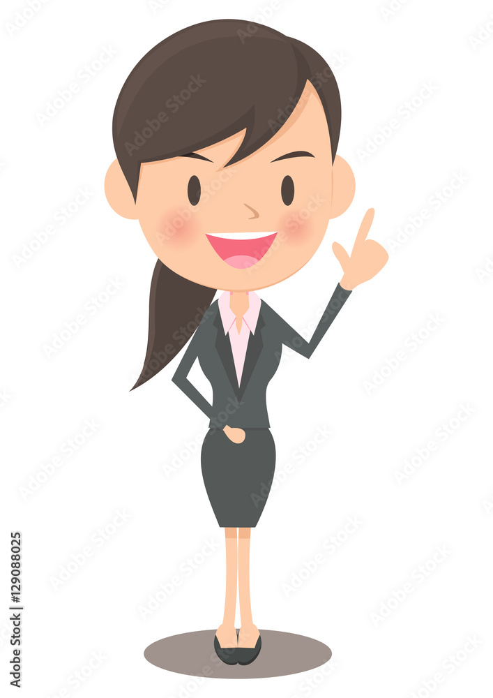 思いつく女性会社員