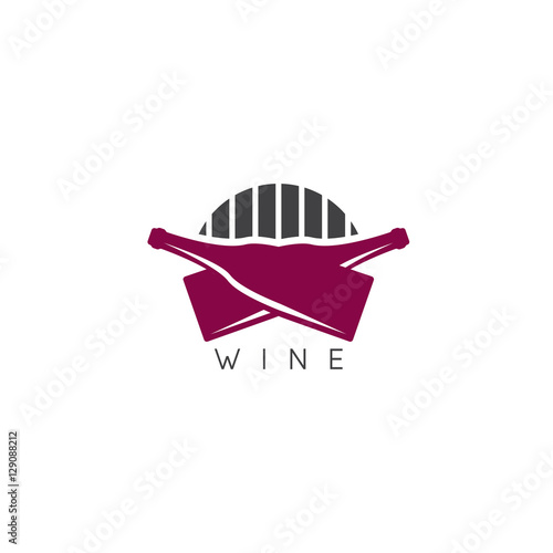 abstract icon vector design template of wine bottles
