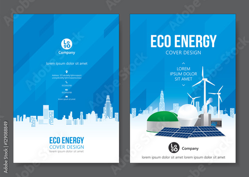 Eco energy cover design. Vector illustration