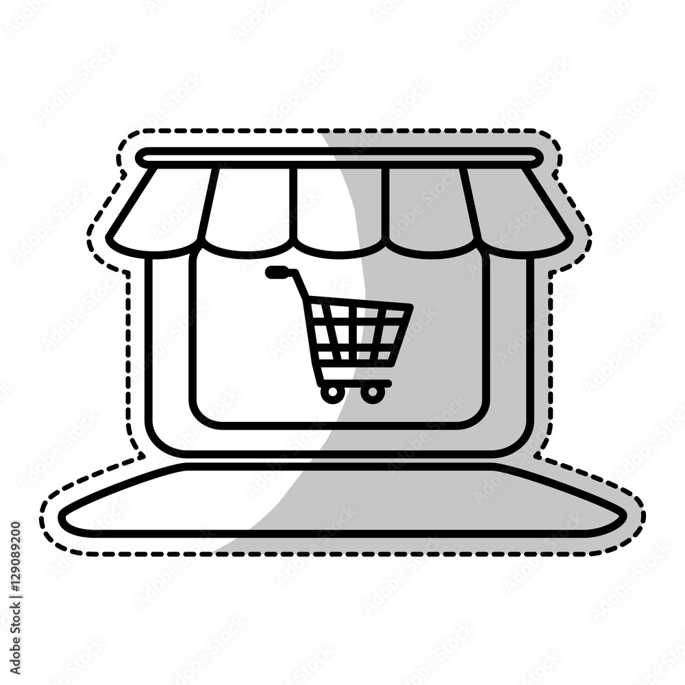 store shop icon image vector illustration design 