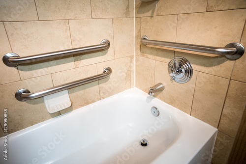 Disability Access Bathtub in a Hotel Room