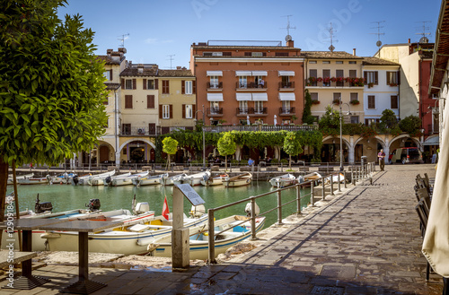 Marina in Desenzano town at Lake Garda in Italy
