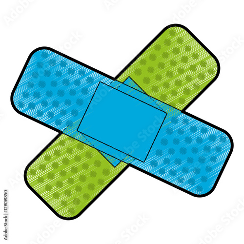 crossed bandages icon image vector illustration design 