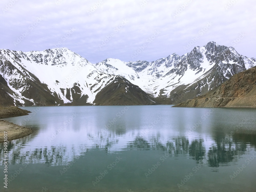 Landscape of Natural lake in Santiago Chile