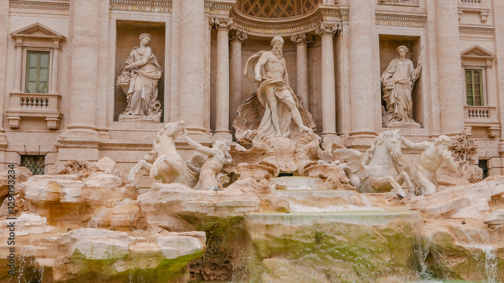 Beautiful Trevi Fountain in Rome - a famous landmark Beautiful Trevi Fountain in Rome - a famous landmark