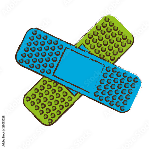 crossed bandages icon image vector illustration design 