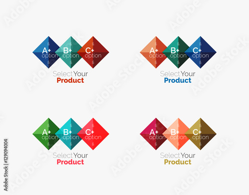 Free Download Set of square abstract backgrounds or infographics for content - GFXLoad