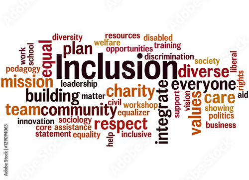 Inclusion, word cloud concept 5
