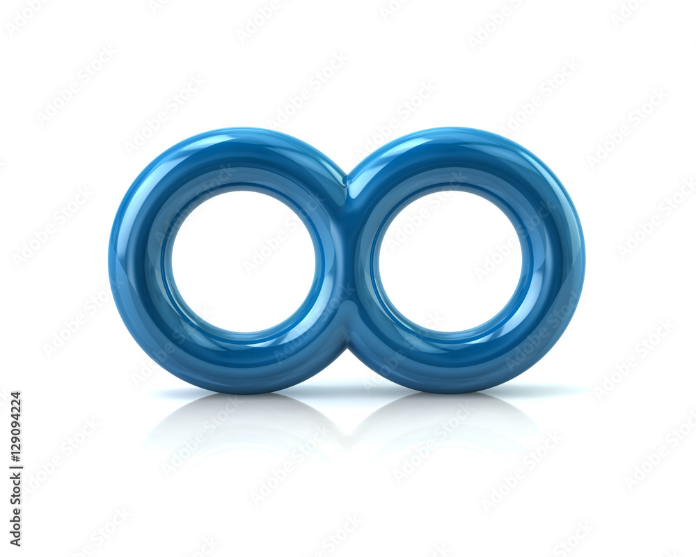 Blue infinity symbol 3d rendering Stock Illustration | Adobe Stock