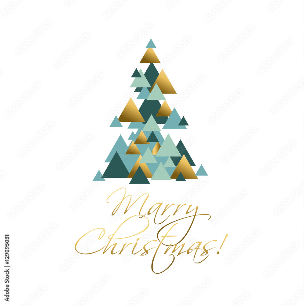 abstract geometry concept christmas tree vector illustration. gr abstract geometry concept christmas tree vector illustration. gr