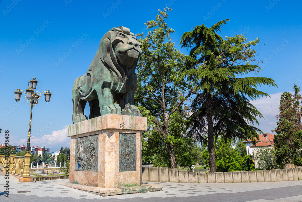 Lion sculpture  in Skopje