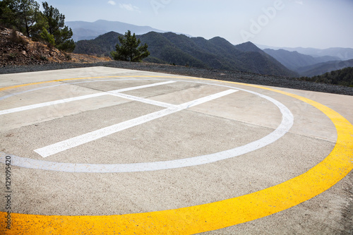 Tableau sur toile Helipad near famous Kykkos monastery. Cyprus.